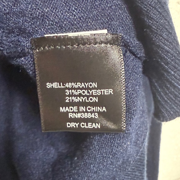 Sam Edelman Navy V-Neck Sweater - Picture 4 of 5